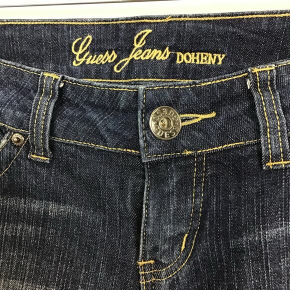 GUESS Jeans Doheny Bootcut Dark Indigo Blue Wash Jeans sz 29 x 33 1/2 Y2K - Picture 9 of 9